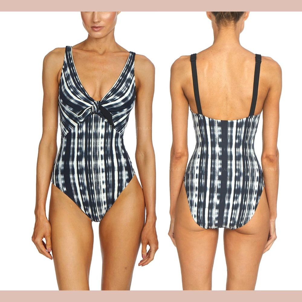NEW $178 Robin Piccone [ 6 ] Jana Plunge One Piece Swimsuit #6994‎